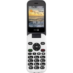 Doro 6620 Feature Phone - QVGA 320 x 240 - 3G - Schwarz, Weiß - Flip - Rear Camera: 3 Megapixel - 800 mAh Akku