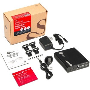 SIIG ipcolor 4K HDMI 2.0 Extender Daisy Chain Transceiver - 230ft - Zero Latency, With IR Control & Auto EDID Management ,