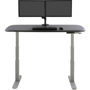 Ergotron Desk Mount for LCD Monitor - Matte Black - Height Adjustable - 2 Display(s) Supported - 27" Screen Support - 22 l