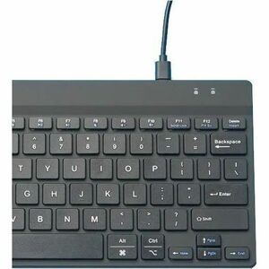 R-Go Compact Break Keyboard - Cable Connectivity - USB Type C Interface - LED - Belgian - AZERTY Layout - Black - Scissors