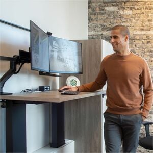 Ergotron Mounting Arm for Monitor, Display Screen, LCD Display - Black - Landscape/Portrait - Height Adjustable - 2 Displa