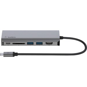 Belkin Connect USB-Typ C Docking Station - Ladefunktion - Speicherkartenleser - SD - 4K - 3840 x 2160 - 2 x USB-Anschlüsse