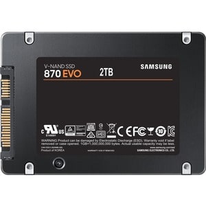 Samsung 870 EVO 2 TB Solid State Drive - 2.5" Internal - SATA (SATA/600) - Storage System, Motherboard, Video Recorder, De