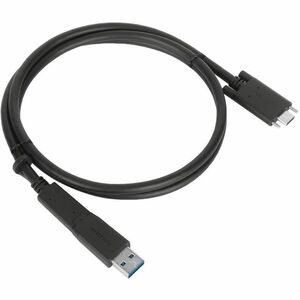 Targus 1M USB-C Male with Screw to USB-C Male Cable with USB-A Tether - 3.3 ft (1 m) USB/USB-C Data Transfer Cable for Doc