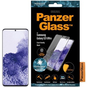 PanzerGlass Screen Protector Transparent, Black - For LCD Smartphone - Scratch Resistant, Fingerprint Resistant - Glass S 