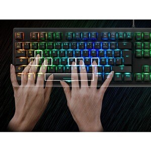 Sharkoon Skiller SGK30 Gaming Keyboard - Cable Connectivity - USB Interface - German - Black - Mechanical Keyswitch - Mult