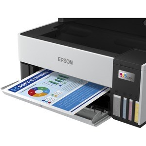 Epson EcoTank Pro ET-5170 Inkjet Multifunction Printer-Color-White-Copier/Fax/Scanner-4800x1200 dpi Print-Automatic Duplex