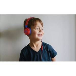 JBL Jr310 Wired Over-the-head Stereo Headset - Red, Blue - Binaural - Circumaural - 32 Ohm - 20 Hz to 20 kHz - Mini-phone 