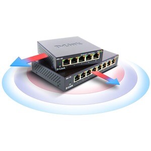D-Link DGS-105 5 Anschlüsse Ethernet-Switch - 2 Unterstützte Netzwerkschicht - 3,10 W Stromverbrauch - Verdrilltes Doppelk