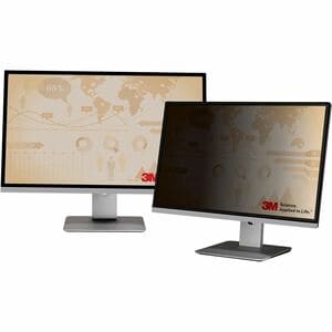 3M Anti-glare Privacy Screen Filter - Black, Matte - 1 Each - For 61 cm (24") Widescreen LCD Monitor - 16:9 - Blue Light R