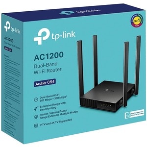 TP-Link Archer C54 Wi-Fi 5 IEEE 802.11ac Ethernet Wireless Router - Dual Band - 2.40 GHz ISM Band - 5 GHz UNII Band - 4 x 