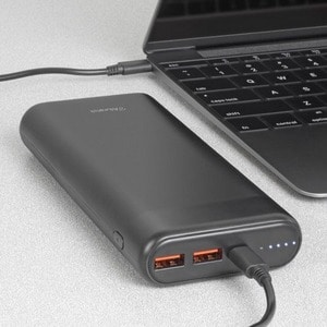 Aluratek 20,000mAh 65W Fast Charge PD Power Bank with USB Type-C - For Mobile Device, iPad Pro, Notebook, MacBook Pro, Mac