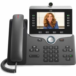 Cisco 8845 Telefone IP - Recondicionado - Bluetooth - Montagem em parede - Carvão - Compatível com TAA - VoIP - 2 x Rede (