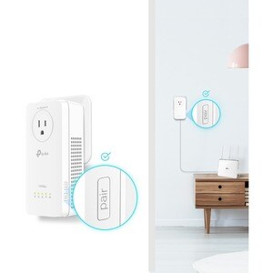 TP-Link AV1300 Gigabit Passthrough Powerline ac Wi-Fi Kit - 1 - 3 x Network (RJ-45) - 1300 Mbit/s Powerline - 300 m Distan