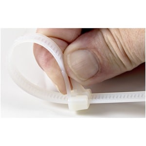 StarTech.com 100 Pack 5" Reusable Cable Ties - White Small Releasable Nylon/Plastic Zip Ties Resealable Adjustable Network