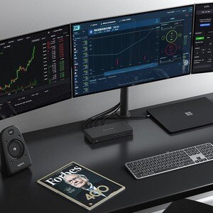 Alogic USB Type C Docking Station for Notebook, Monitor - Memory Card Reader - SD - 100 W - Black - TAA Compliant - 3 Disp