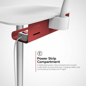 CTA Digital Medical Grade Anti-Microbial VESA Floor Stand with Universal Security Enclosure - Up to 10.50" Screen Support 