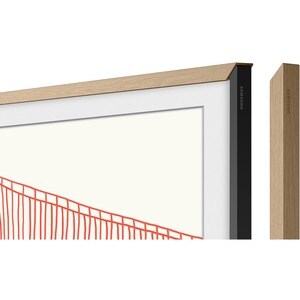 Samsung (2021) 50" The Frame Customizable Bezel - Modern Teak - 44.39" x 25.60" Frame Size - Rectangle - Landscape - Magne