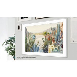 Samsung (2021) 55" The Frame Customizable Bezel - Modern White - 48.86" x 28.12" Frame Size - Rectangle - Landscape - Magn