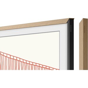 Samsung (2021) 75" The Frame Customizable Bezel - Modern Teak - 66.36" x 38.02" Frame Size - Rectangle - Landscape - Magne