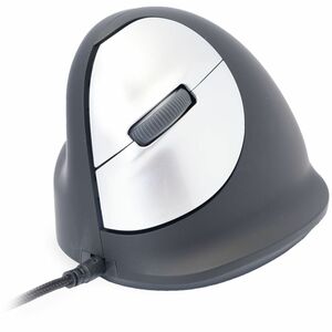 R-Go HE Break Vertical mouse Mouse - USB Type A - Optical - 5 Button(s) - Black - Cable - 2400 dpi - Scroll Wheel - Large 