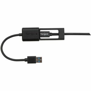 Targus ACC110401GLX 10 cm USB/USB-C Data Transfer Cable for Docking Station - First End: 1 x USB Type C - Female - Black