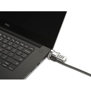 Kensington Universal 3-in-1 Combination Laptop Lock - 5.91 ft Cable - Resettable - Combination Lock - Carbon Steel, Plasti