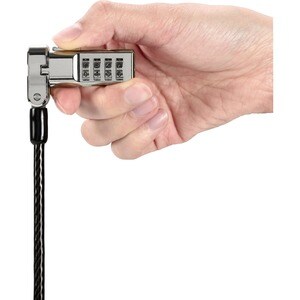 Kensington 3-in-1 Combination Serialized Laptop Lock - 6 ft (1.83 m) Cable - Preset - Combination Lock - Carbon Steel, Pla