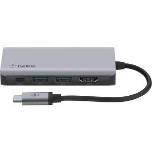 Belkin Connect USB-Typ C Docking Station - Ladefunktion - 4K - 3840 x 2160 - 2 x USB-Anschlüsse - 2 x USB 3.0 - 2 x USB Ty