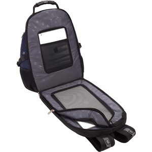 Swissgear Scansmart Backpack - Blue Fits Up To 17In Laptop Tsa Blk