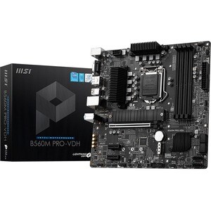 MSI B560M PRO-VDH Desktop-Mainboard - Intel Chipsatz - Socket LGA-1200 - Intel-Optane-speicherbereit - Micro ATX - Core i3