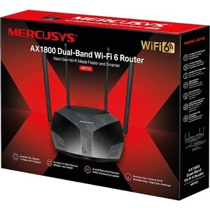 Mercusys MR70X Wi-Fi 6 IEEE 802.11ax Ethernet Wireless Router - Dual Band - 2.40 GHz ISM Band - 5 GHz UNII Band - 4 x Ante