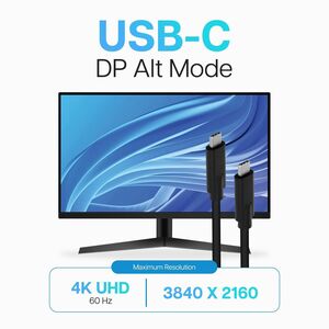 VisionTek USB-C 100W 2 Meter Charging Cable (M/M) - 6.56 ft USB-C Data Transfer Cable for Power Adapter, Smartphone, Table