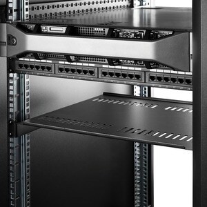 Vented 1U Rack Shelf - 16 in. Deep - 1U Vented Rack Shelf - Add a sturdy 1U vented rack shelf into almost any server rack 