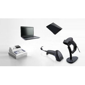 Datalogic QuickScan QD2500 Retail, Commercial Service, Hospitality, Government Handheld Barcode Scanner Kit - Cable Connec