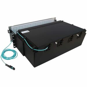 Eaton Tripp Lite Series Preloaded Fiber Patch Panel, 3U - 64x (12F MTP/MPO-PC to 4x LC Duplex F/F) 8F Trunk Cables, OM4 Mu