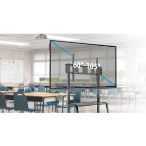 HEAVY DUTY TV CART TROLLEY SUPPORT 60 IN TO 105IN DISPLAYS