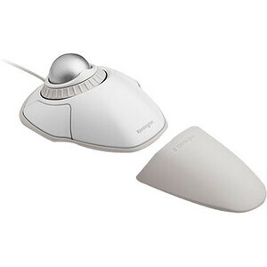Kensington Orbit® Trackball with Scroll Ring – White, Ambidextrous, Trackball, USB Type-A, White