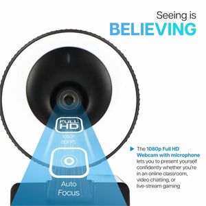 VisionTek VTWC40 Webcam - 2 Megapixel - 60 fps - USB 2.0 - 1920 x 1080 Video - CMOS Sensor - Auto-focus - Microphone