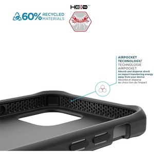 MOBILIS SPECTRUM Rugged Case for Apple iPhone 12, iPhone 12 Pro Smartphone - Black - Smooth - Drop Resistant, Shock Resist