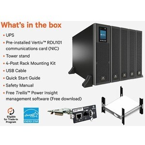 GXT5 UPS 15KVA/15KW 208V 208/120V RACK/TOWER+PLACA GERENC.