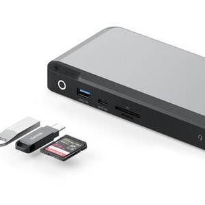 Alogic MX3 Docking Station - for Notebook/Smartphone/Monitor - Memory Card Reader - SD, microSD - 100 W - USB Type C - 3 D