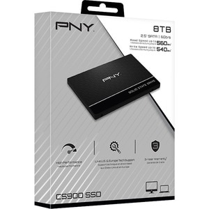 PNY Solid State-Laufwerk - 2,5" Intern - 2 TB - SATA (SATA/600) - Desktop-PC, MAC Unterstütztes Gerät - 550 MB/s Maximale 