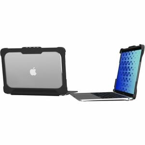 MAXCases Extreme Shell-L MacBook Case - For Apple MacBook Air - Textured Grip - Black/Clear - Impact Absorbing, Impact Res