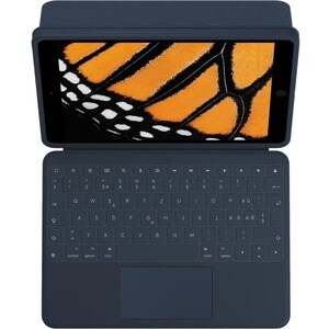 Housse/Clavier Logitech Rugged Combo 3 Touch Durci Apple iPad (7e géneration), iPad (8e génération) Tablette - Bleu classi