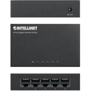 Switch de Escritorio Gigabit Ethernet de 5 puertos - Intellinet