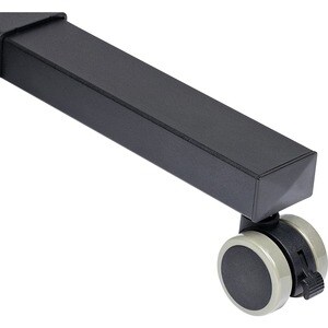 Table Vidéoprojecteur Mobile - Plateau Portable - 2 Étagères; max 10kg - Hauteur Réglable - Roues Vérouillables - Acier - 