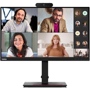 Monitor LED Lenovo ThinkVision T24m-20 24.0" (61.0cm) Class Full HD - 16:9 - Negro oscuro, Rojo - 23.8" (60.5cm) Viewable 