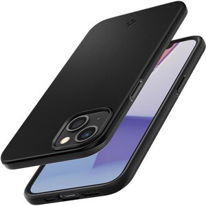 Spigen Thin Fit Case for Apple iPhone 13 Smartphone - Black - Bump Resistant, Scratch Resistant, Anti-slip - Thermoplastic