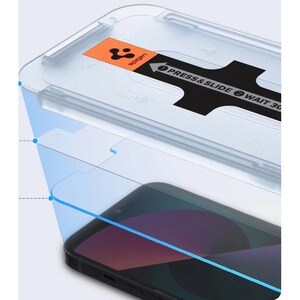 Spigen GLAS.tR EZ Fit 9H Tempered Glass Privacy Screen Protector - Clear - 2 - For LCD iPhone 13, iPhone 13 Pro